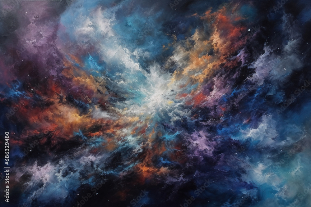 Fototapeta premium Colorful liquid abstract painting background for design and presentation