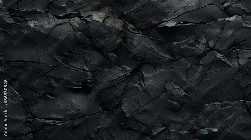 Volumetric rock texture with cracks. Black stone Volumetric rock texture with cracks. Black stone