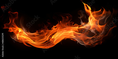 Stylish Fire Flames Unleash a Radiant Abstract Dance,A Mesmeric Ballet of Beautiful Stylish Fire Flames Abstract Background