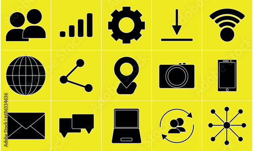 Conjunto de iconos para tecnología 