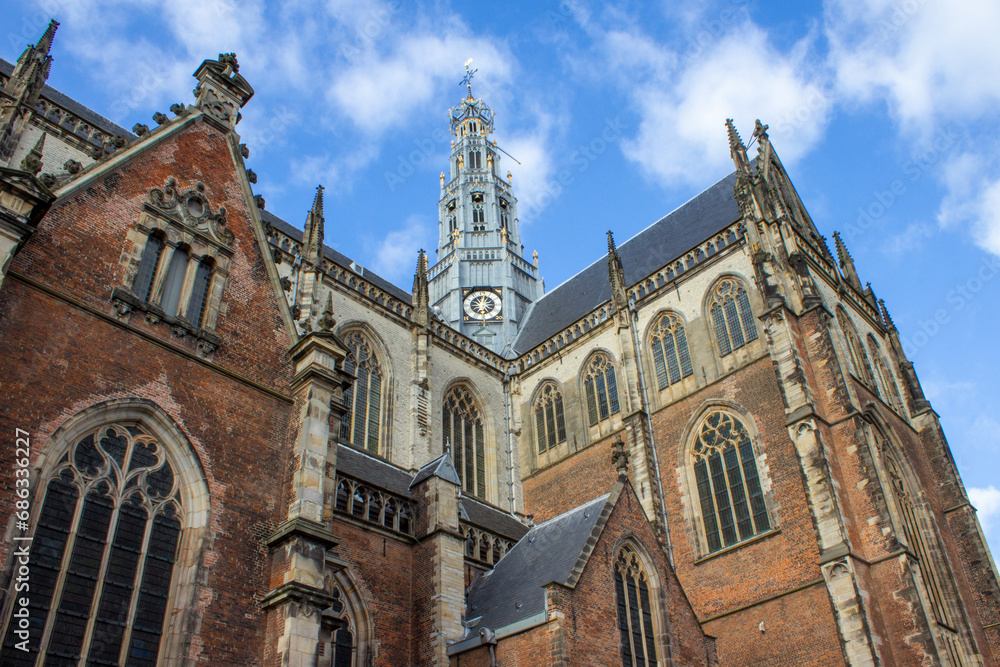 Great Church (Grote Kerk) in Haarlem in the province of North Holland (Noord-Holland) Netherlands (Nederland)