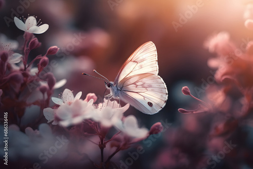 butterfly on flower. 