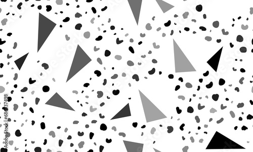 Abstract seamless pattern with right triangle symbols. Creative leopard backdrop. Illustration on transparent background