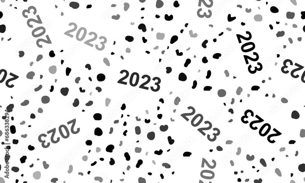 Abstract seamless pattern with 2023 year symbols. Creative leopard backdrop. Illustration on transparent background Abstract seamless pattern with 2023 year symbols. Creative leopard backdrop. Illustration on transparent background
