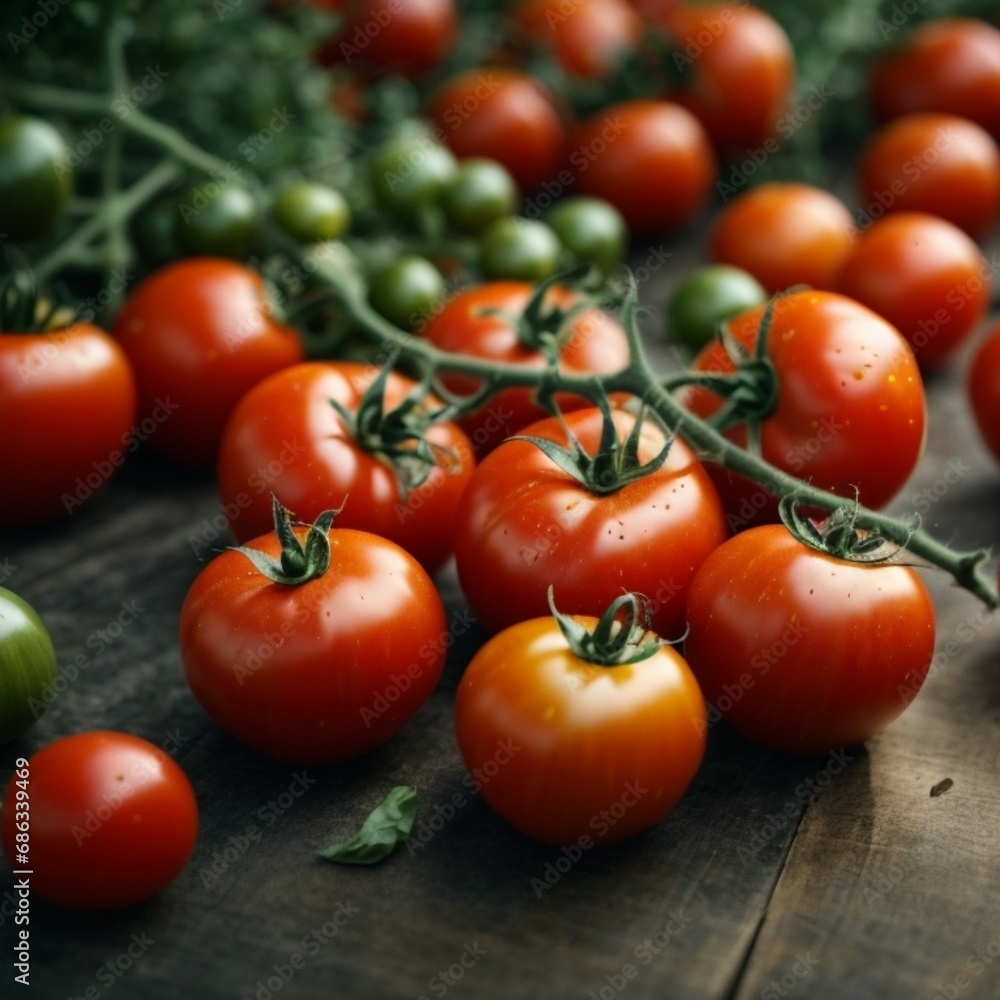 tomatoes on the vine