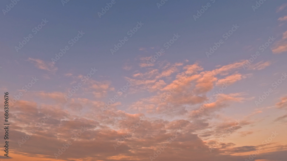 nice sunrise goldish clouds on the sky background - photo of nature