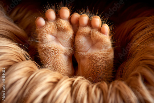 The paws of a baby yeti  a fictional animal.