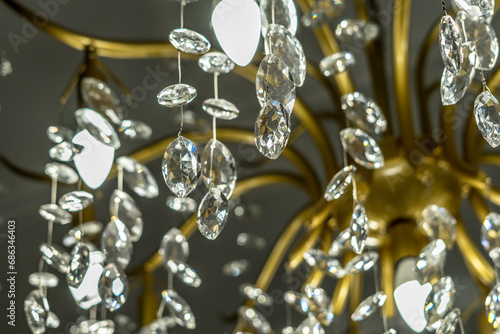 crystal chandelier gold base sparkle © Евгения Власенко
