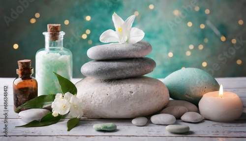 Spa still life with zen stones