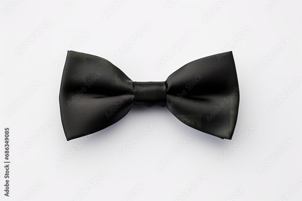 A white background with a black bow tie A white background with a black bow tie