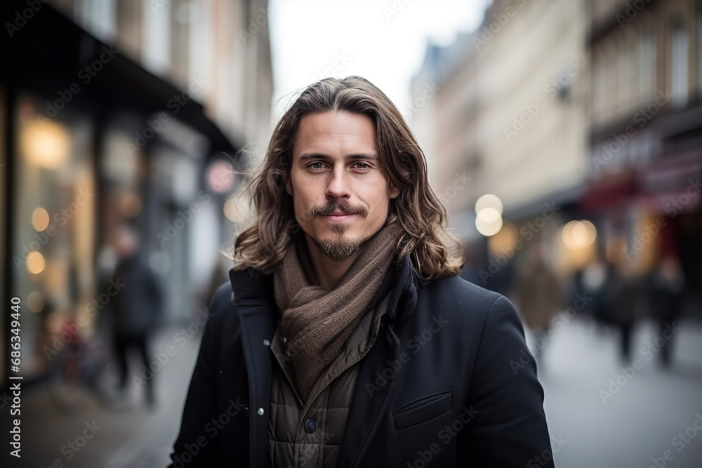 Medium shot portrait photography of a man in his 30s in a random scene Medium shot portrait photography of a man in his 30s in a random scene