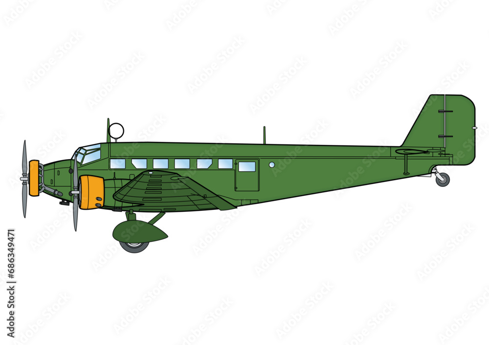 Transport- und Verkehrsflugzeug aus den vierziger Jahren Transport- und Verkehrsflugzeug aus den vierziger Jahren