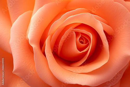 Macro photography of vibrant peach orange rose petals