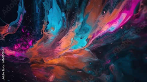 Colorful liquid abstract painting background for design and presentation