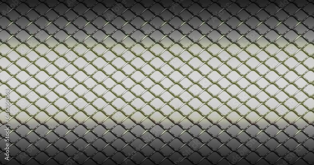 Luxury golden metal Fence Wire Mesh grid Seamless Pattern Background. Luxury Golden curved zig zag wavy lines pattern moving from right to left seamless looped animation over white color background. Luxury golden metal Fence Wire Mesh grid Seamless Pattern Background. Luxury Golden curved zig zag wavy lines pattern moving from right to left seamless looped animation over white color background.