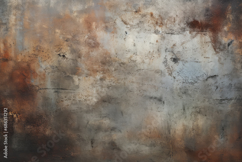 Dark worn rusty metal texture background. Generative AI