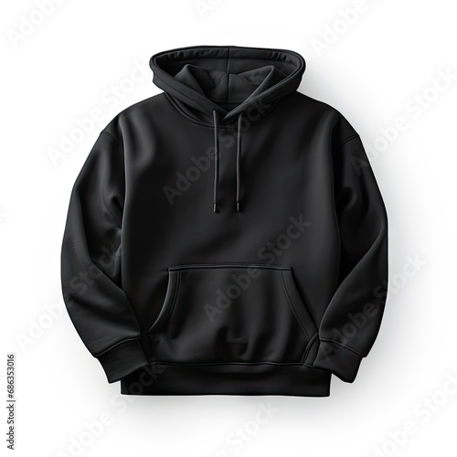 black hoodie isolated on a white background