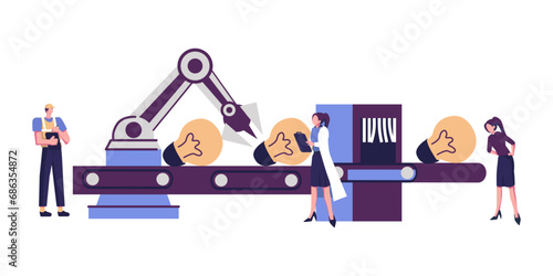 New idea generation flat style illustration vector design