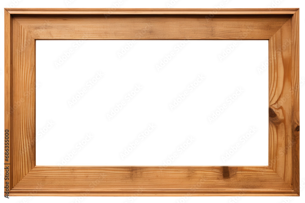 Wooden picture frame isolated on transparent background. Wooden picture frame isolated on transparent background.
