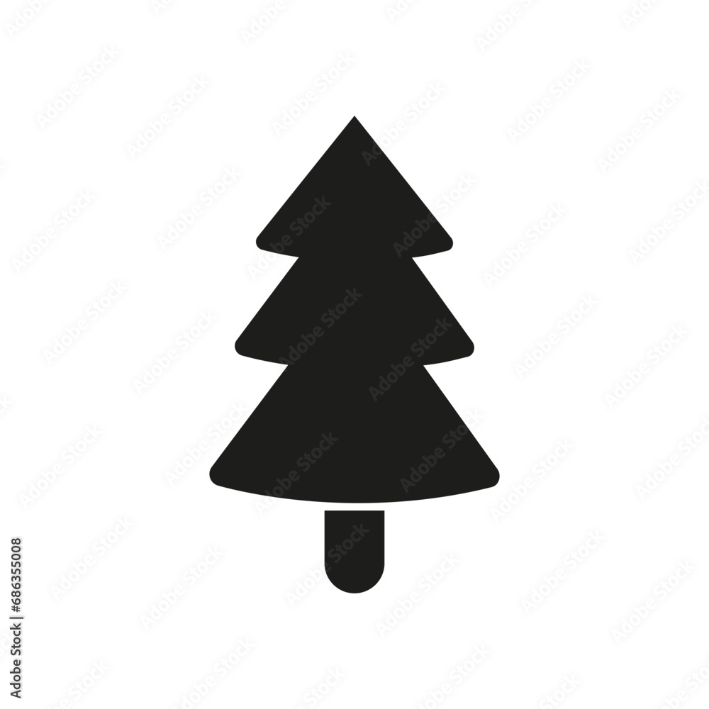 Christmas tree icon. New year and xmas, christmas, winter symbol Christmas tree icon. New year and xmas, christmas, winter symbol