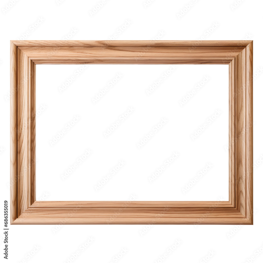 Wooden picture frame isolated on transparent background. Wooden picture frame isolated on transparent background.