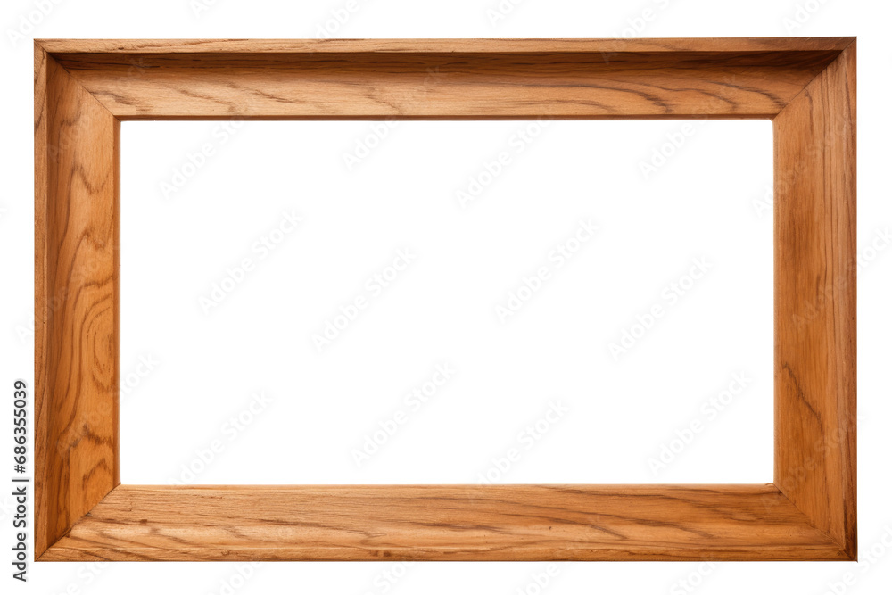 Wooden picture frame isolated on transparent background. Wooden picture frame isolated on transparent background.
