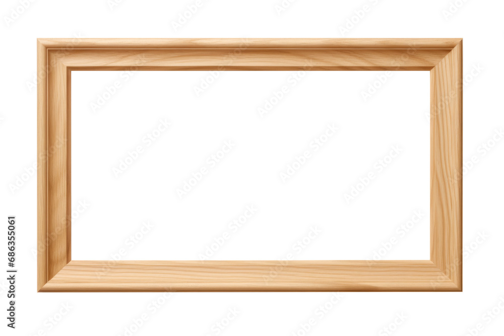 Wooden picture frame isolated on transparent background. Wooden picture frame isolated on transparent background.