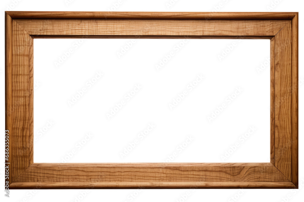 Wooden picture frame isolated on transparent background. Wooden picture frame isolated on transparent background.