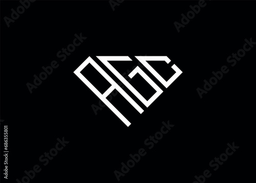Modern letter A G C diamond shape logo And initial monogram A G C letter logo vector template.