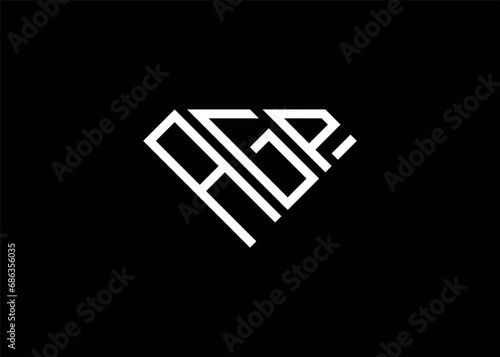 Modern letter A G P diamond shape logo And initial monogram A G P letter logo vector template.