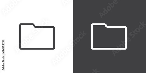 Simple folder icon vector design element,