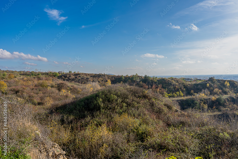 landscape in the mountains, Background of wild hills, nature,