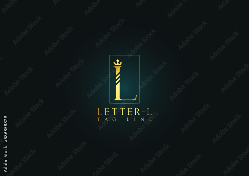 Luxury L letter logo sign vector design. Elegant linear monogram Luxury L letter logo sign vector design. Elegant linear monogram