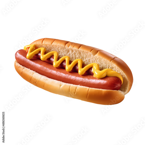 Hot dog isolated on transparent background