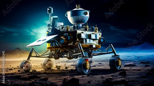 Artist's rendering of space station on the surface of the moon. © Констянтин Батыльчук