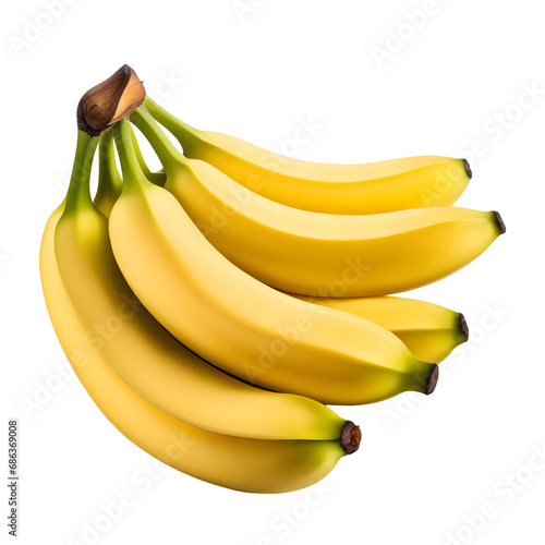 Bunch of Bananas Isolated on Transparent Background photo