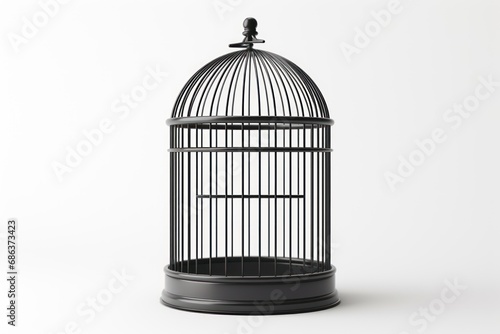 A single cage isolated on white background photo