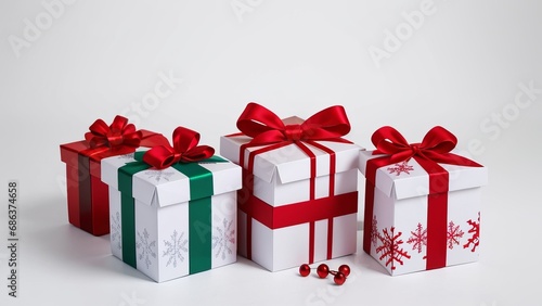 Christmas present backgrounds, ornament bells, ribbons