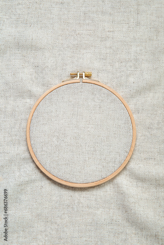 Wooden embroidery hoop with...