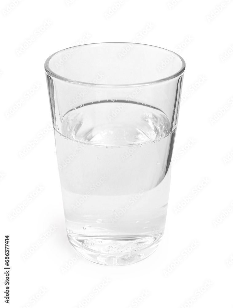 Glass of fresh clean water isolated on white background Glass of fresh clean water isolated on white background