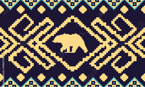 native american pattern of bear