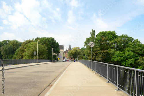 View of road bridge in city
