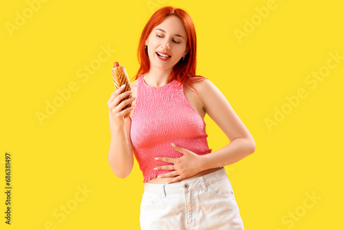 Beautiful young woman with ...