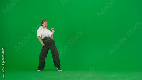 Canvas Print In the frame on a green background, chromakey