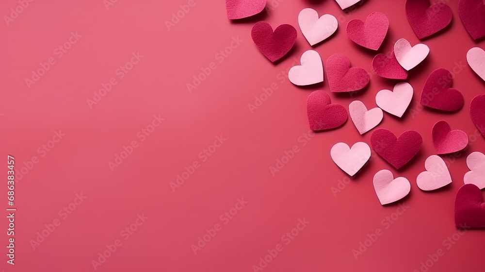 Hearts on a pink background, Valentin's day Hearts on a pink background, Valentin's day