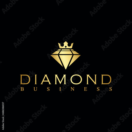 Luxury Gold Diamond logo