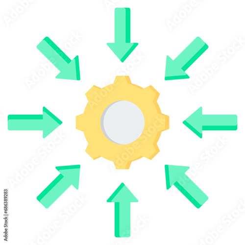 Concentrated Flat Icon