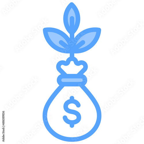 Investment Blue Icon