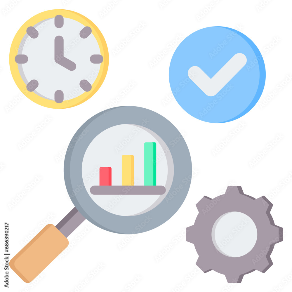 Detailed Analysis Flat Icon Detailed Analysis Flat Icon