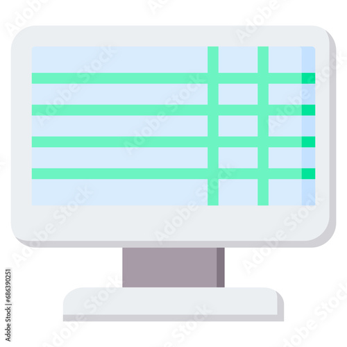 Spread Sheet Flat Icon